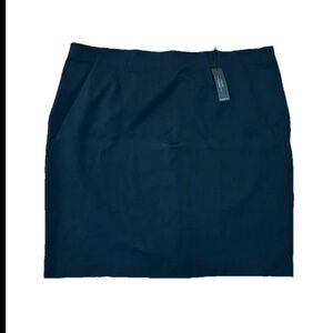 Lane Bryant Ponte Skirt Black Size 28 Stretch Career Workwear NWT